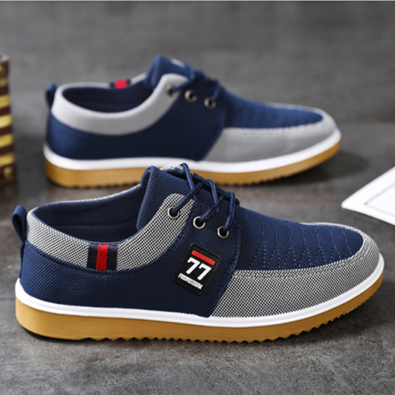 أحذية رجالية عصرية جديدة، أحذي - مراجعة Knit Fabric Lace Up Sneakers وسعره