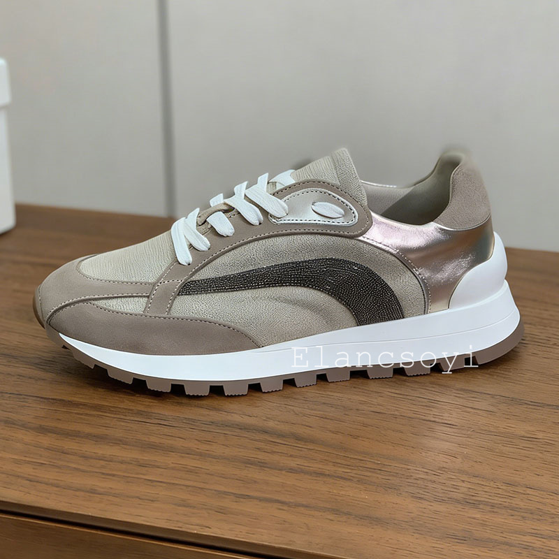 أحذية رياضية نسائية برباط مزين - مراجعة Knit Fabric Lace Up Sneakers وسعره