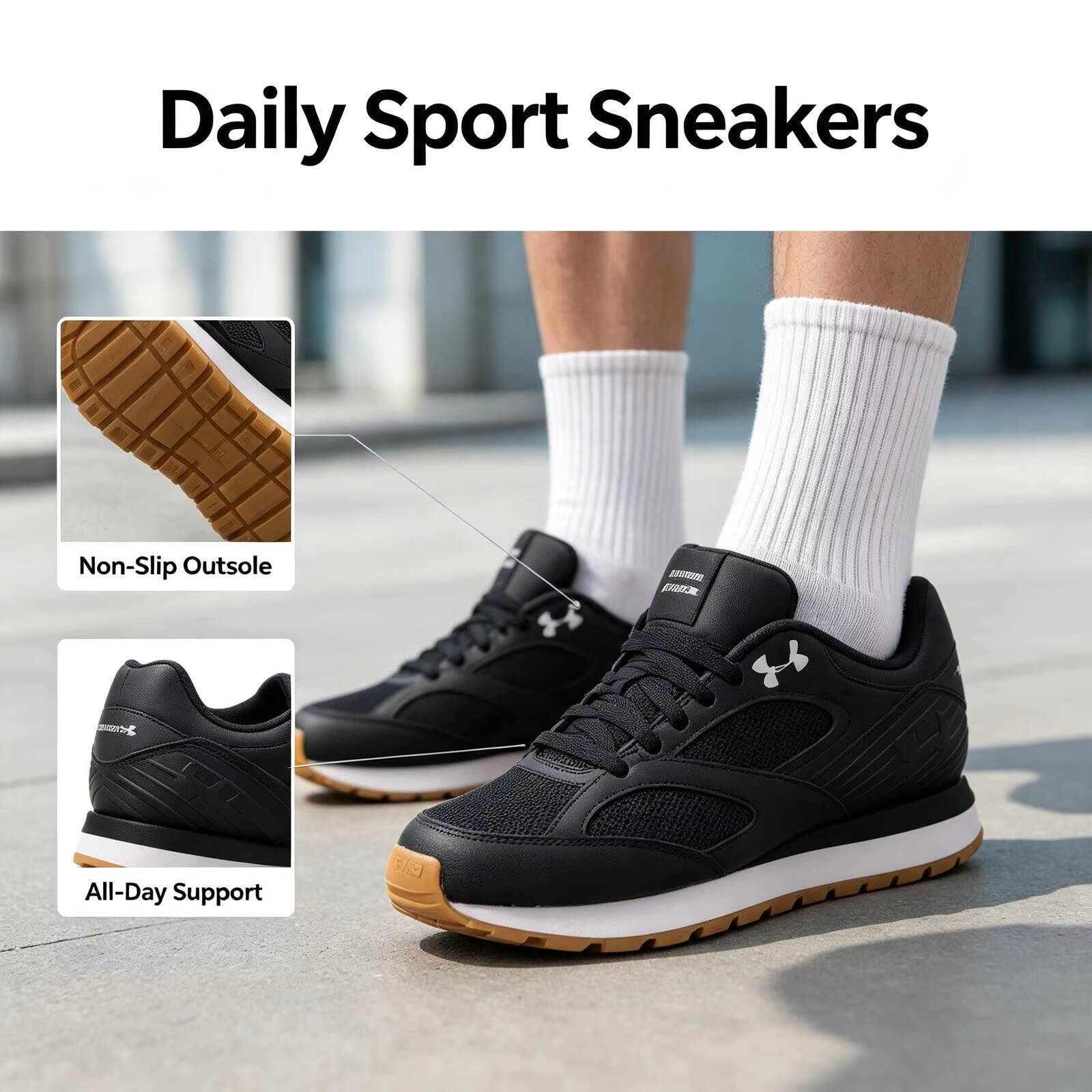 حذاء جري رياضي جديد من Under A - مراجعة Air Cushion Jogger Shoes Men وسعره