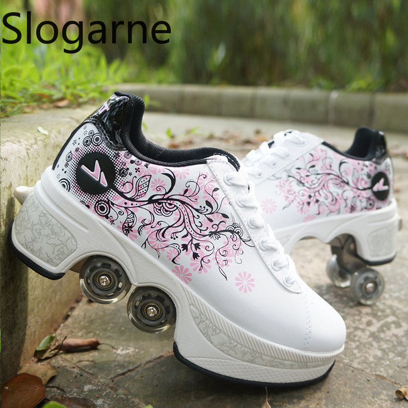 النساء 4 عجلات تشوه زلاجات دوا - مراجعة Running Shoes وسعره
