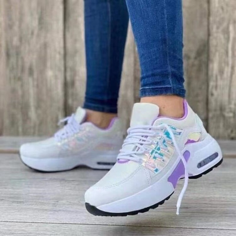 حذاء رياضي نسائي أنيق ذو نعل س - مراجعة Breathable Mesh Athletic Shoes وسعره